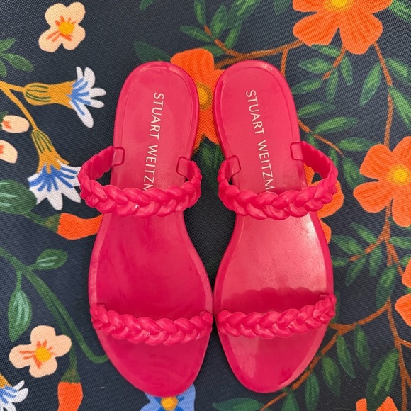 Stuart Weitzman Braida Jelly Pink Sandals - Picture 4 of 7